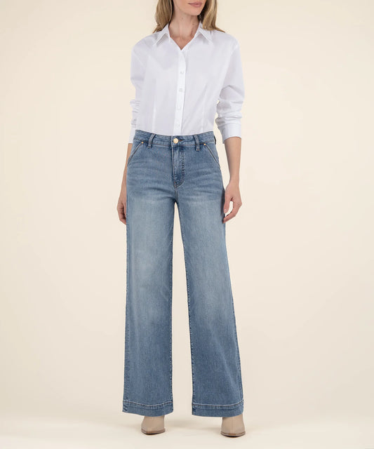 Jodi High Rise Fab Ab Wide Leg Jean