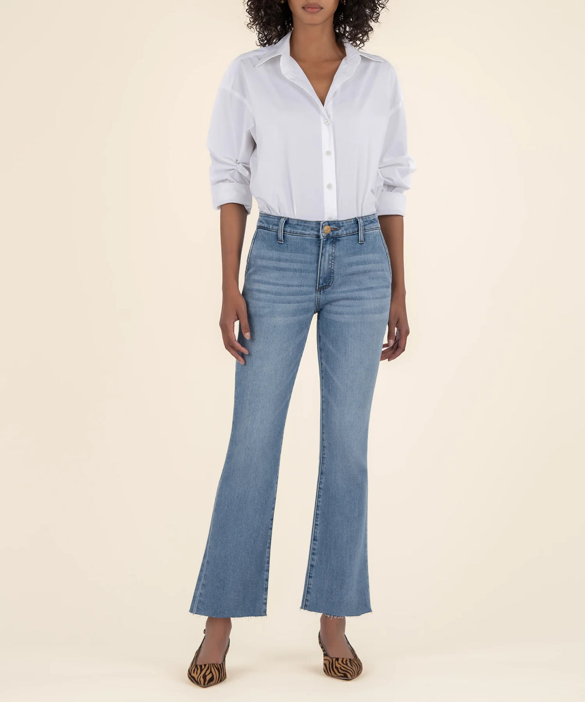 Kelsey Mid Rise Ankle Flare