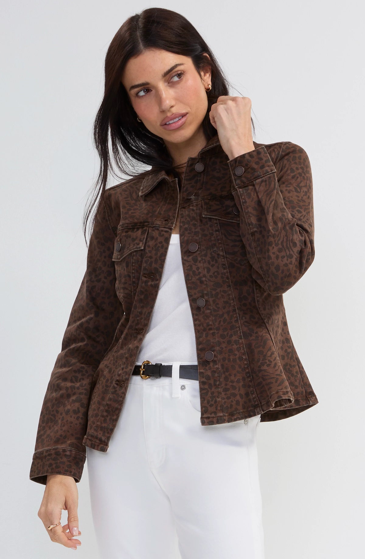 Fit and Flare Trucker Jacket