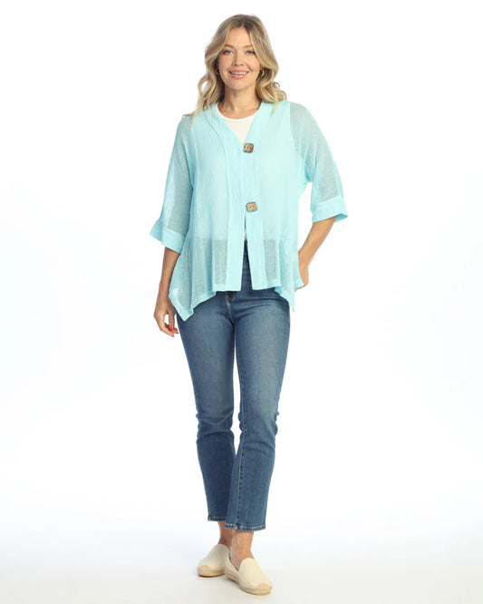 Mineral Washed Mesh Cardigan