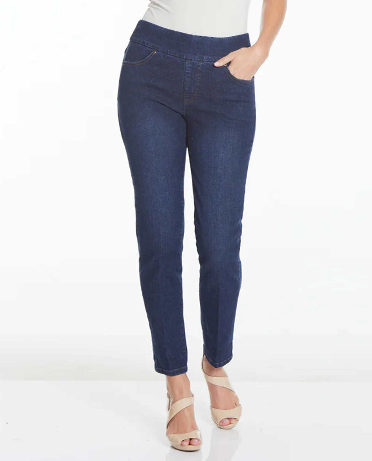 Pull-On Fringe Hem Ankle Pant