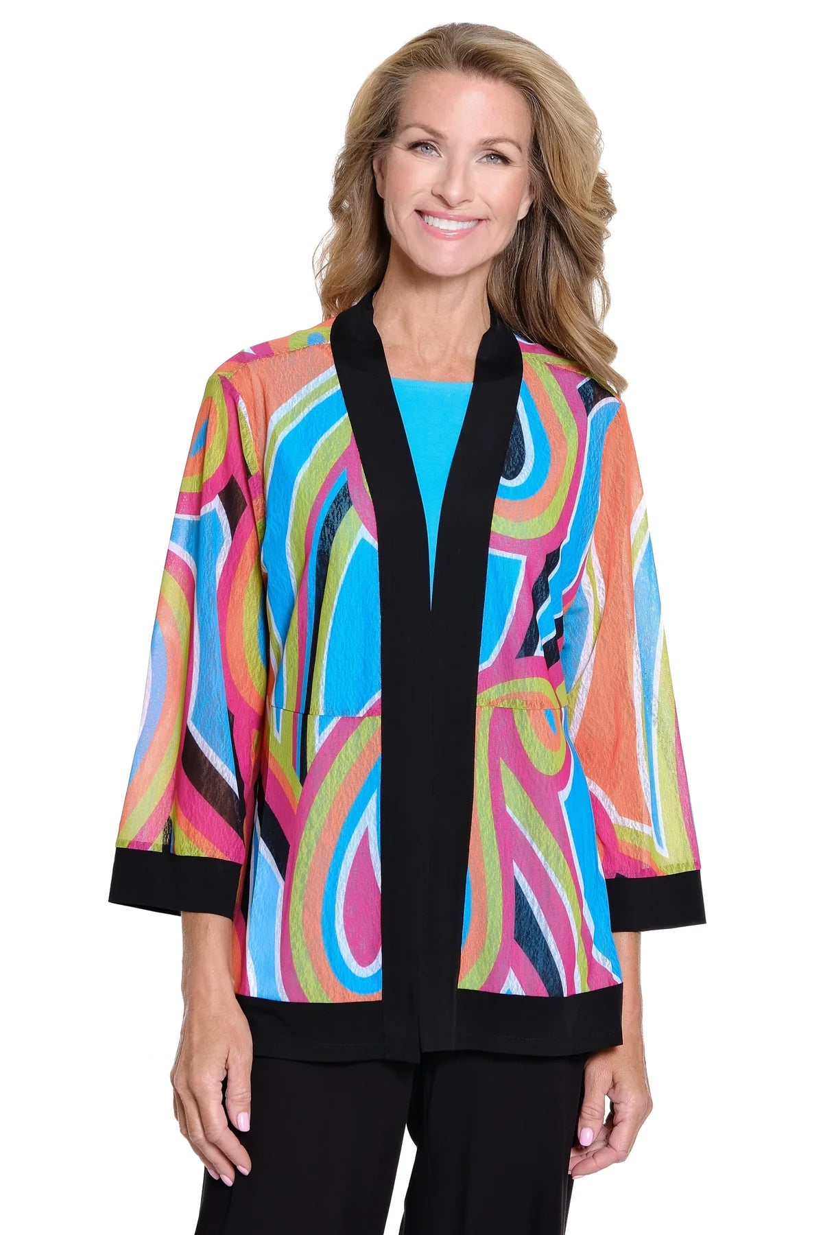 Print Front Knit Jacket