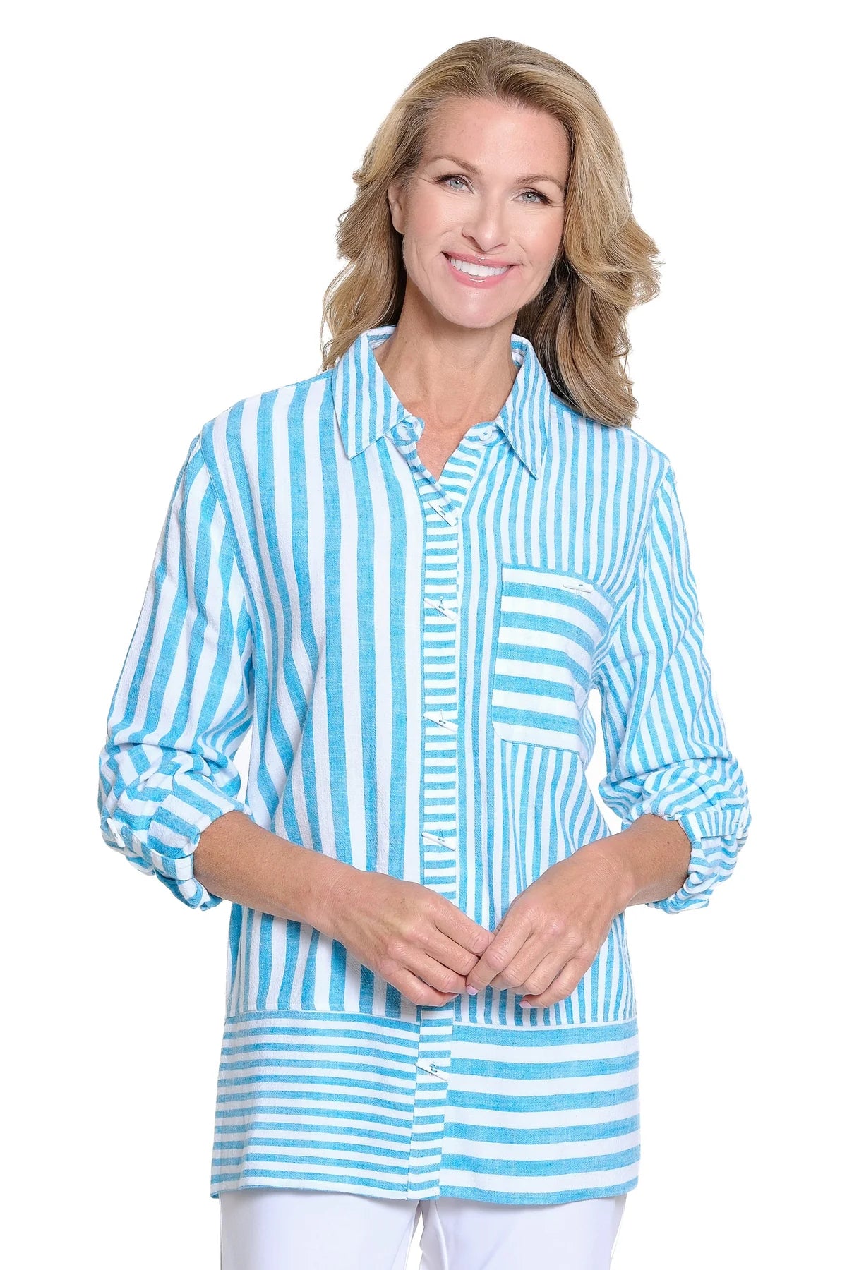 Striped Linen Blend Shirt