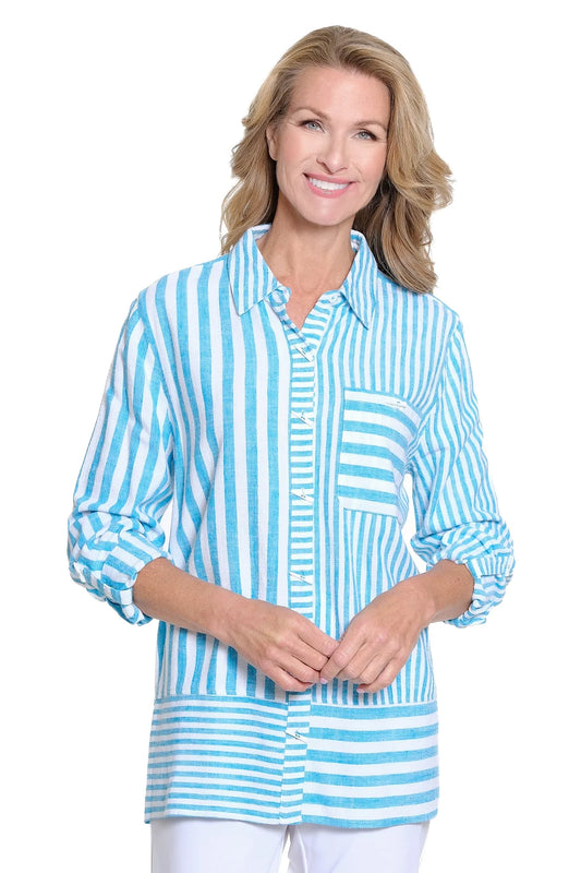Striped Linen Blend Shirt