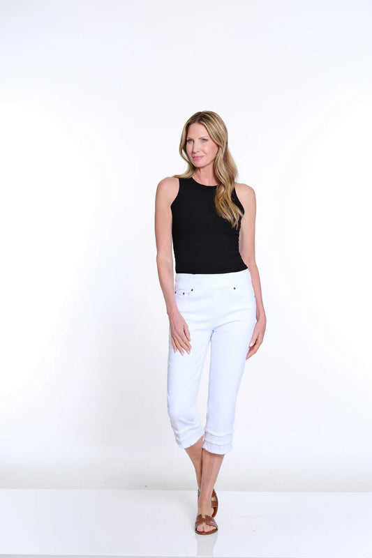 Capri Jean with Triple Fringe Hem