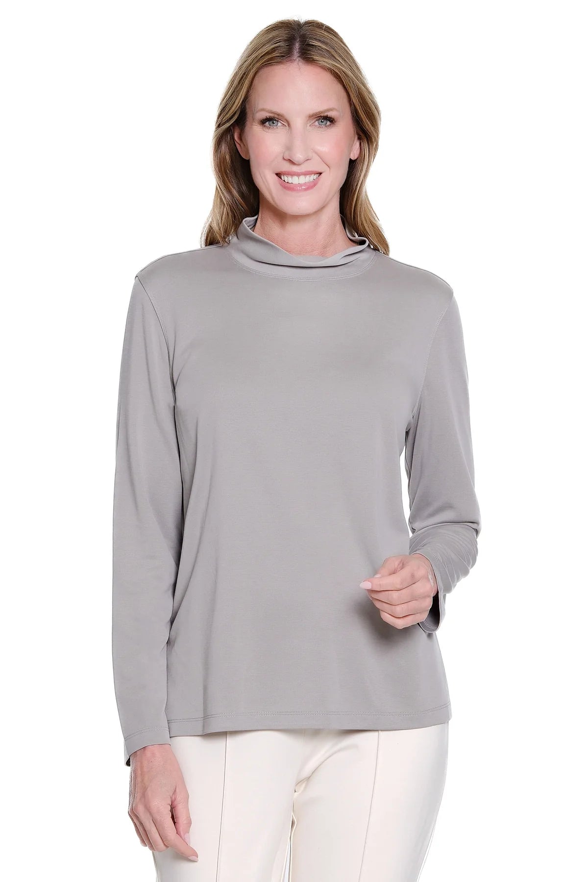 Long Sleeve Mock Neck Top