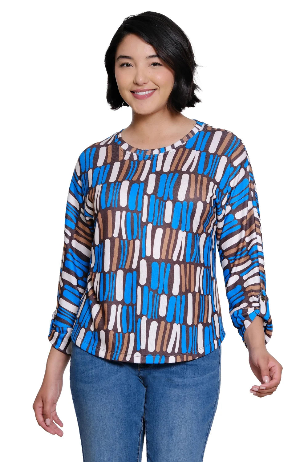 Knit Faux Buttoned Top