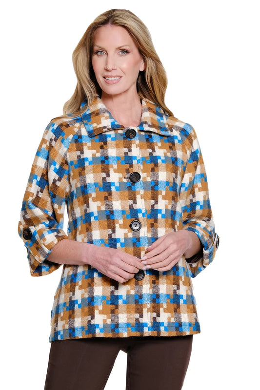 Raglan Tab Sleeve Lined Jacket