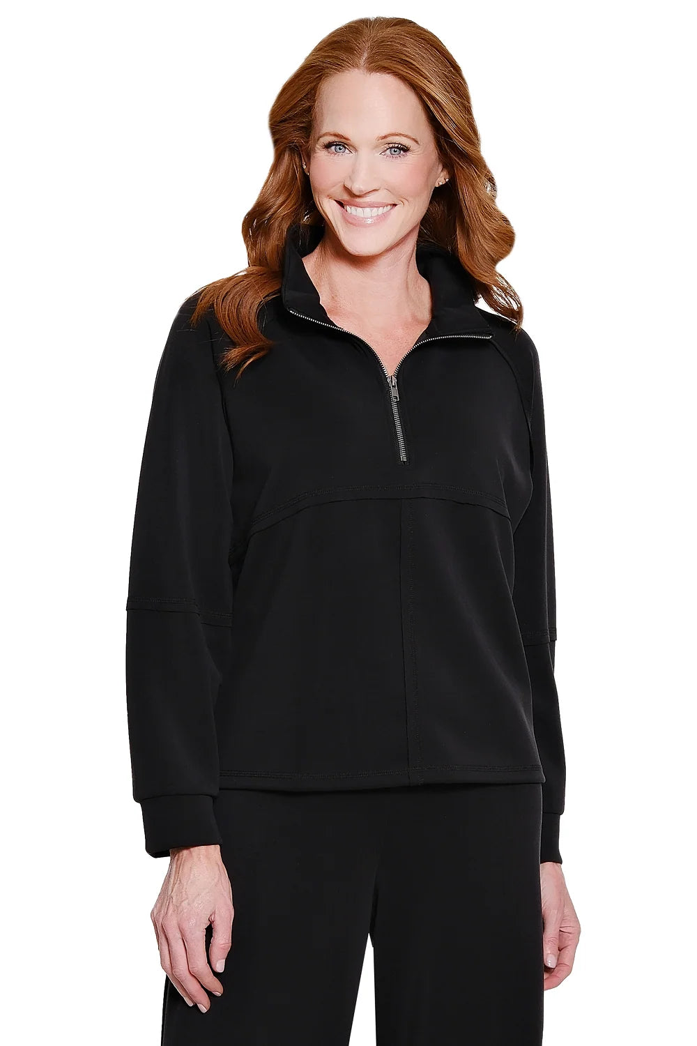 Raglan Mock Neck Two-Piece Set