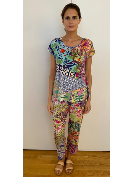 Talavera Cap Sleeve Crop Set