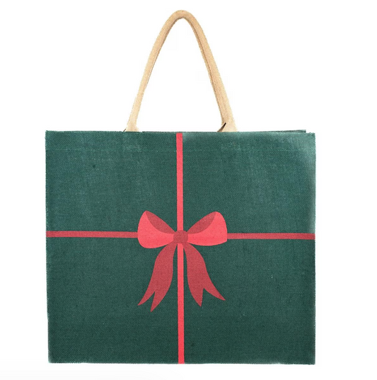 Christmas Bow Carryall Tote