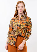 Mod Flower Print Camp Shirt