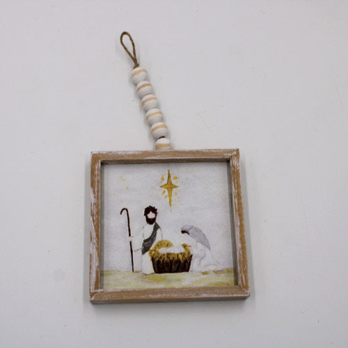 5x5" Framed Nativity Ornament