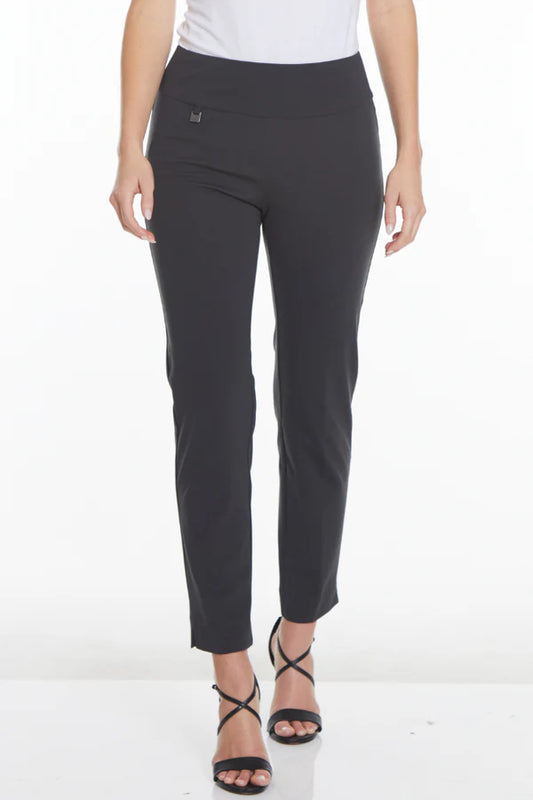 Wide Band Elastic Waist Ankle Pant