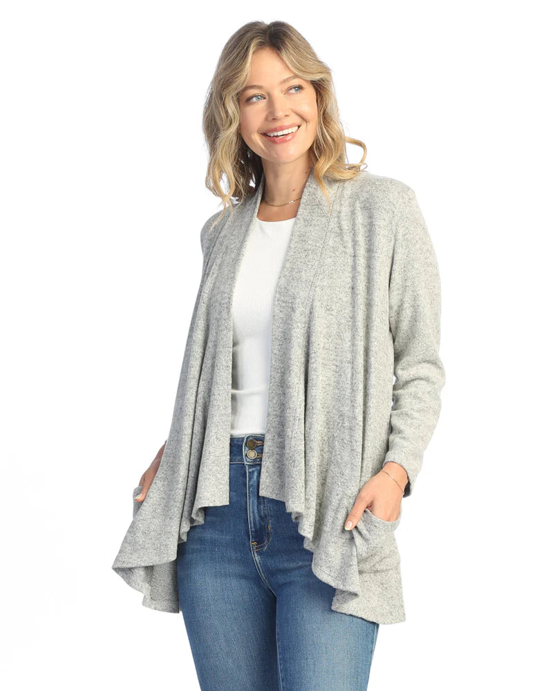 Span Brushed Cardigan w/ Pockets