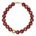 Resin Beaded w/ Gold Ball Necklace