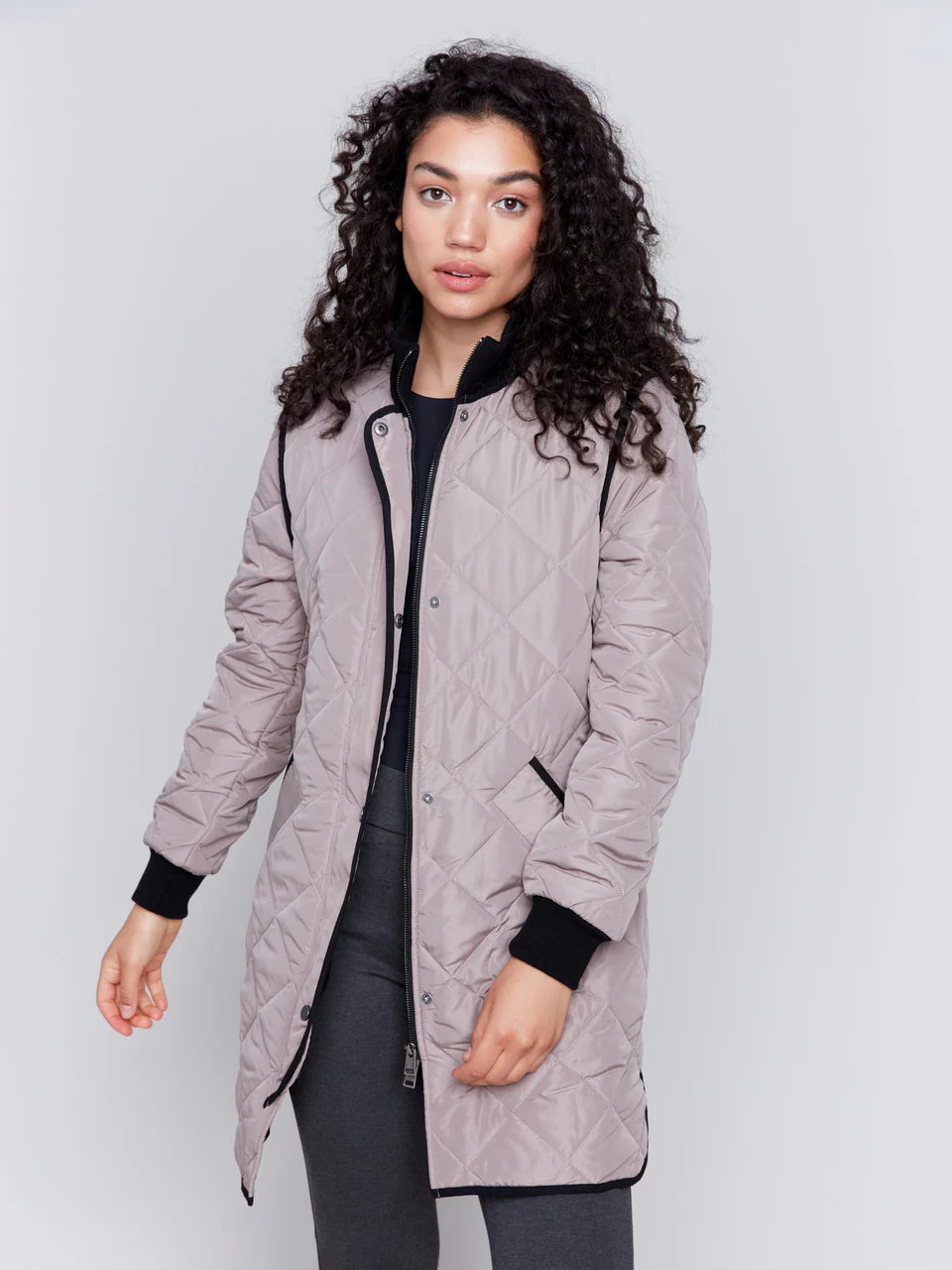 Charlie B Long Quilted Puffer