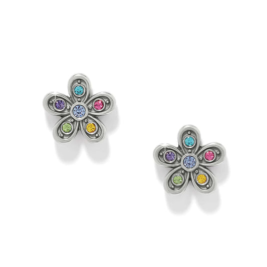 Enchanting Gem Flower Post Earring