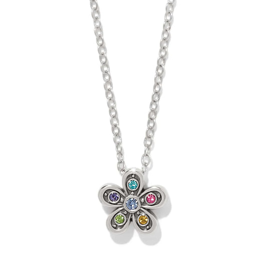 Enchanting Gem Flower Necklace