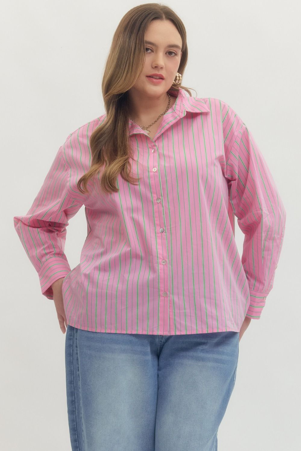 Lightweight Striped Long Sleeve Top