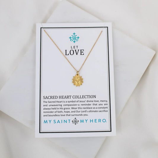 Let Love Sacred Heart Necklace