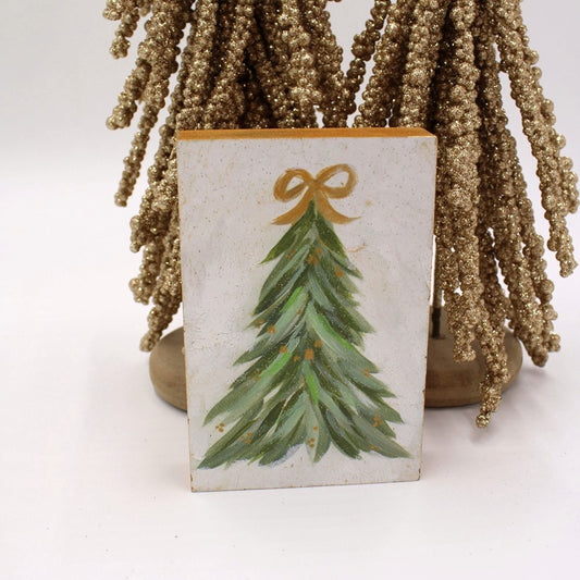 Tree With Gold Bow Table Sign