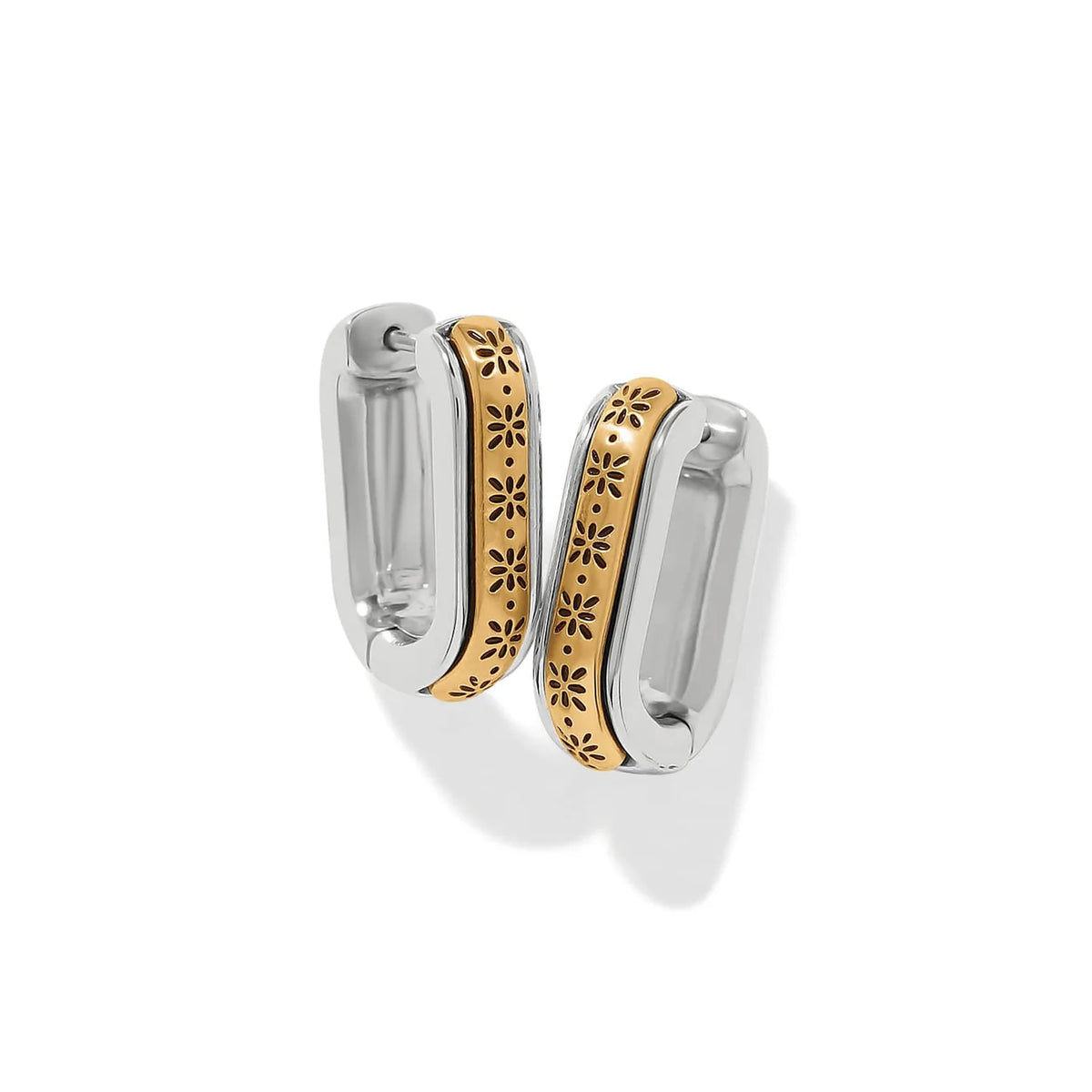 Mosaic Two Tone High Hinged Hoops