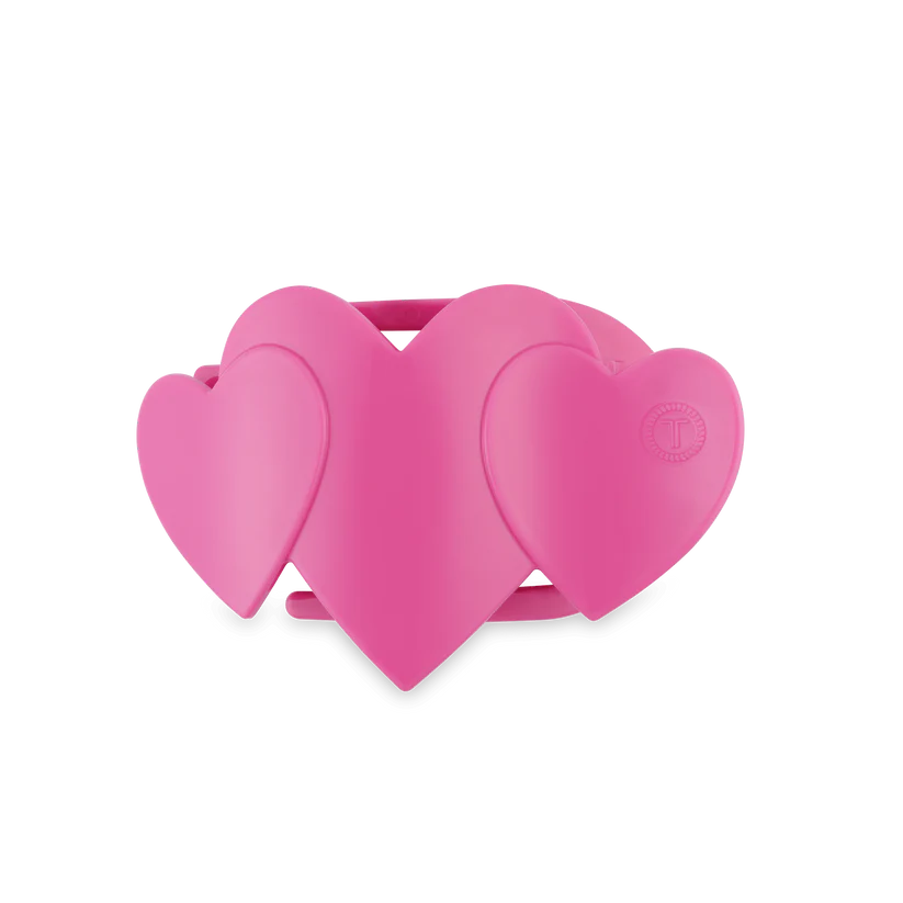 Pink Flat Heart Clip
