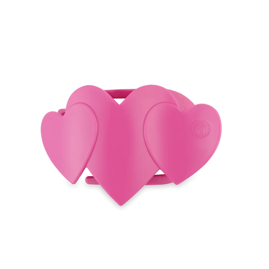 Pink Flat Heart Clip