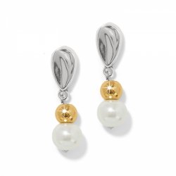 Cascade Unity Pearl Post Drop Earrings