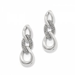 Cleo Pave Link Post Drop Earrings