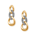 Cleo Pave Link Post Drop Earrings