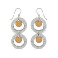 Palm Canyon Two Tone French Wire Earrings