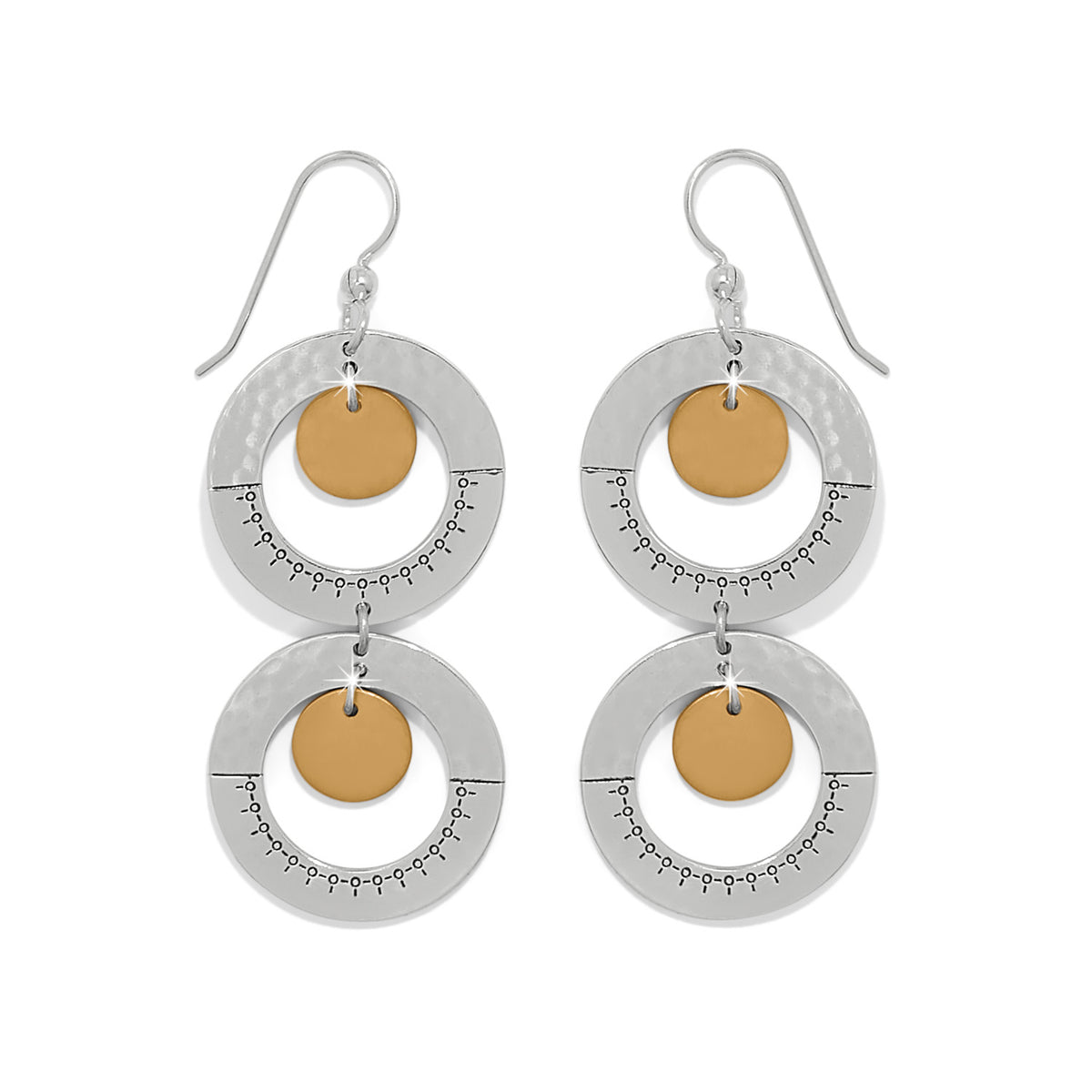 Palm Canyon Two Tone French Wire Earrings