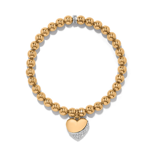 Meridian Petite Wave Heart Stretch Bracelet