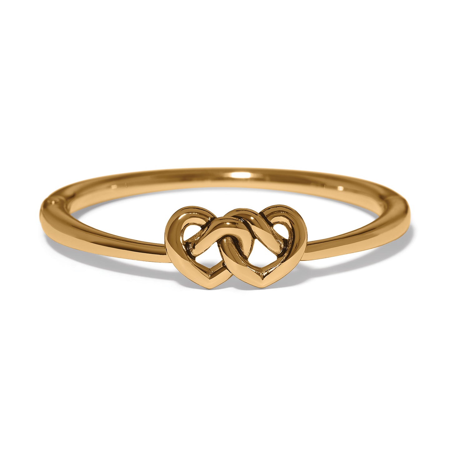 Interlok Linked Hearts Gold Hinged Bracelet