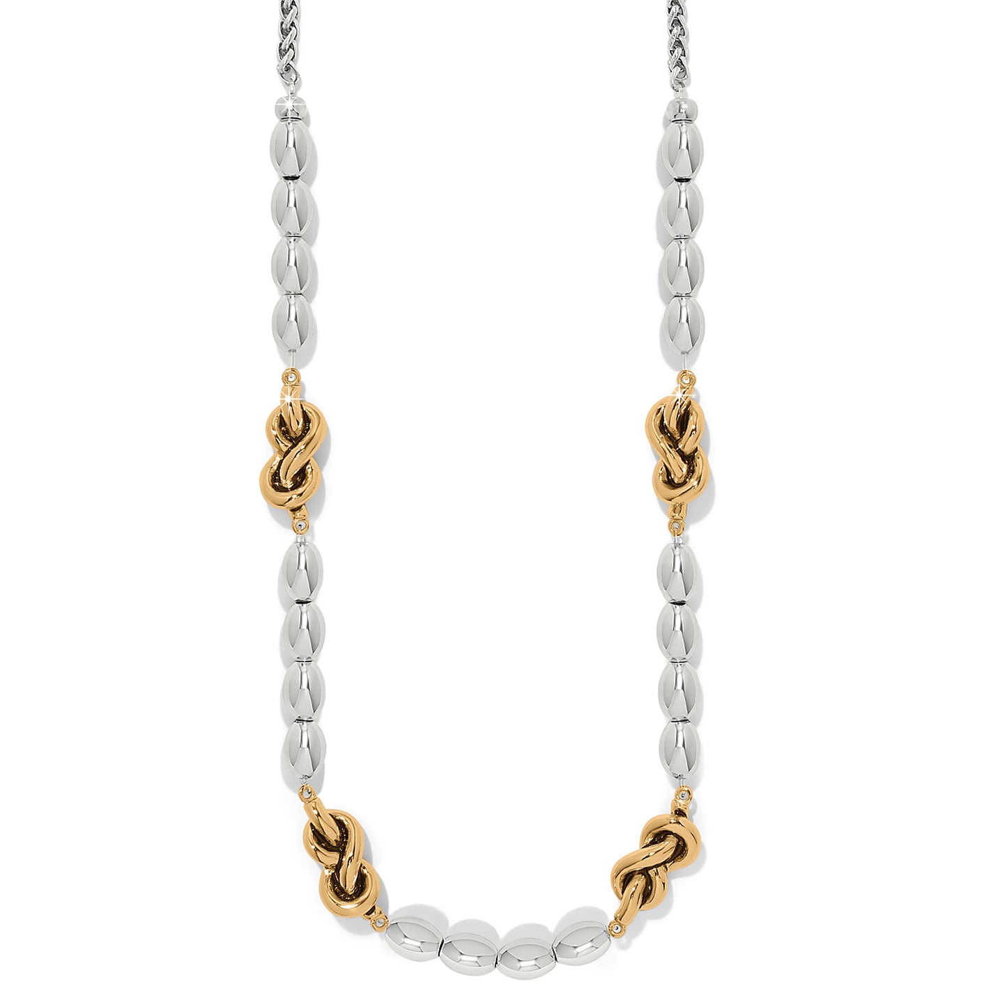 Interlok Single Knot Drops Collar Necklace
