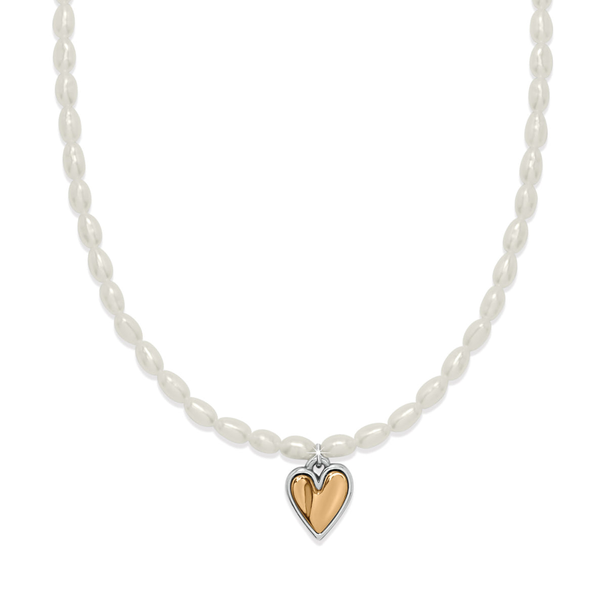 Cascade Embrace Pearl Heart Necklace