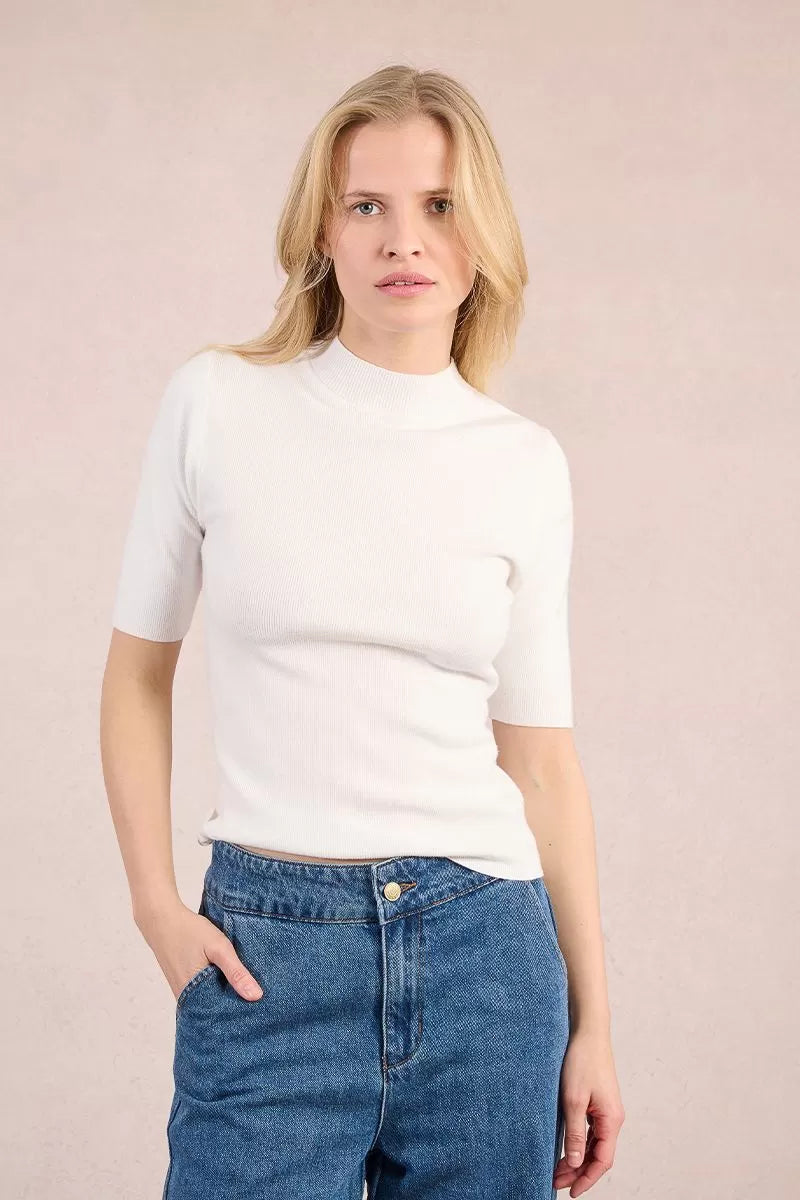 Short Sleeve Knitted Sweater