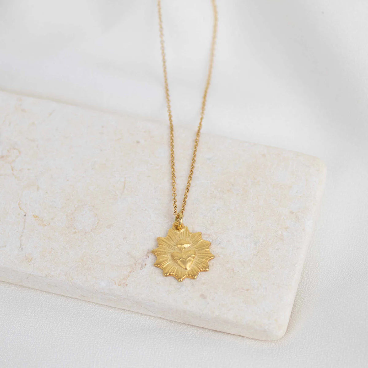 Let Love Sacred Heart Necklace