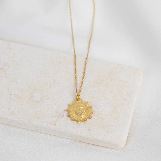 Let Love Sacred Heart Necklace