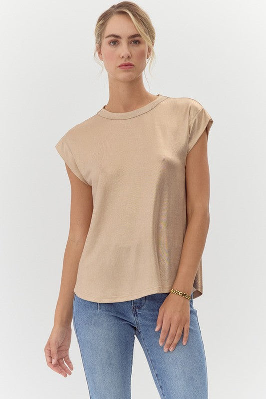 Short Sleeve Shimmery Top
