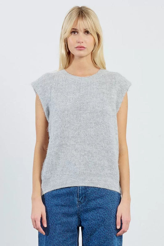 Sleeveless Knit Sweater