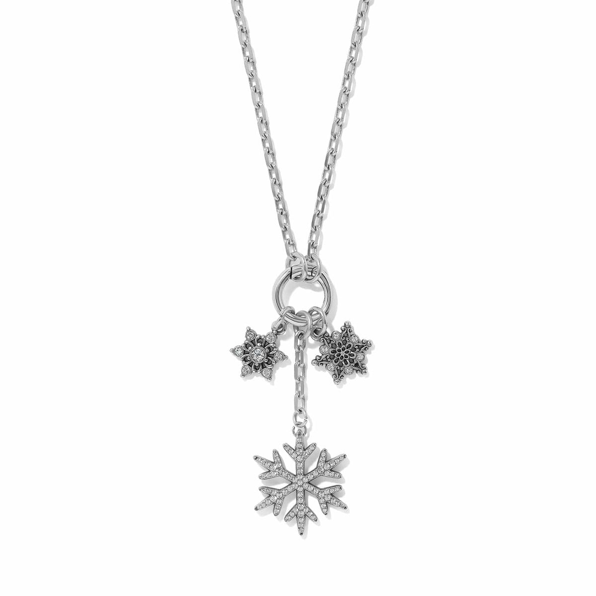 Snowflake Charm Ring Necklace