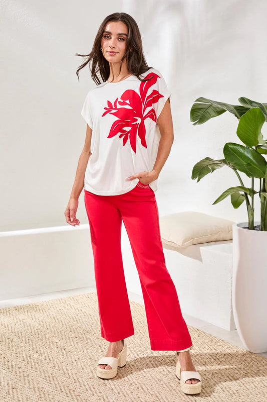 Ankle Pant w/Embroidery