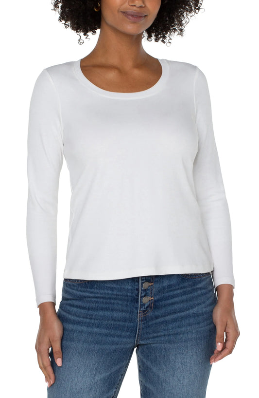 Long Sleeve Scoop Neck Knit Top