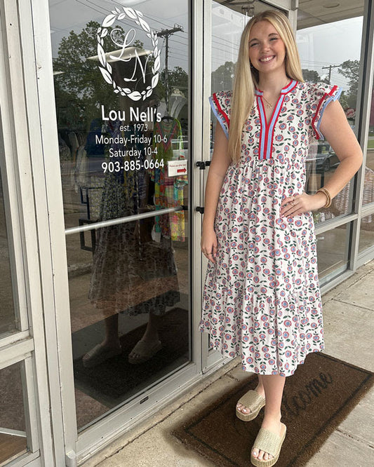 Floral Print Midi Dress