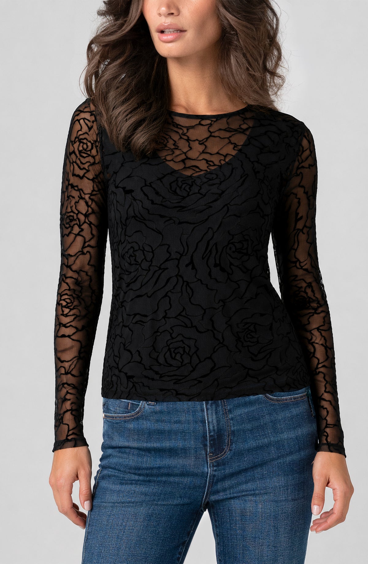 Long Sleeve Knit Top w/ Detail