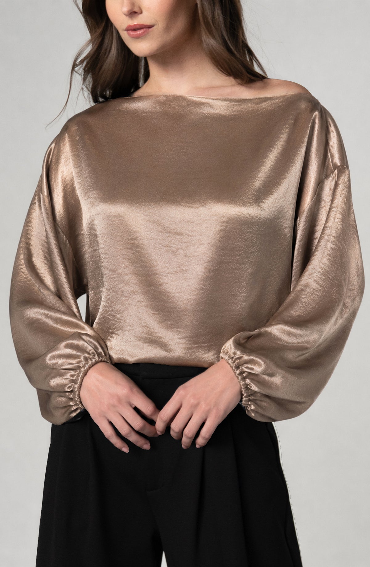 One Shoulder Woven Top w/ Ties