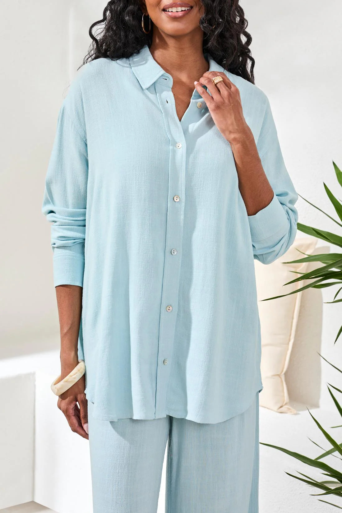 Button Front Up Shirt